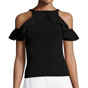 Jonathan Simkhai Cold Shoulder Ruffle Top